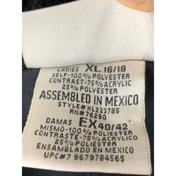 Women Kathie Lee XL VTG 80s evening overcoat black - Picture 5 of 10